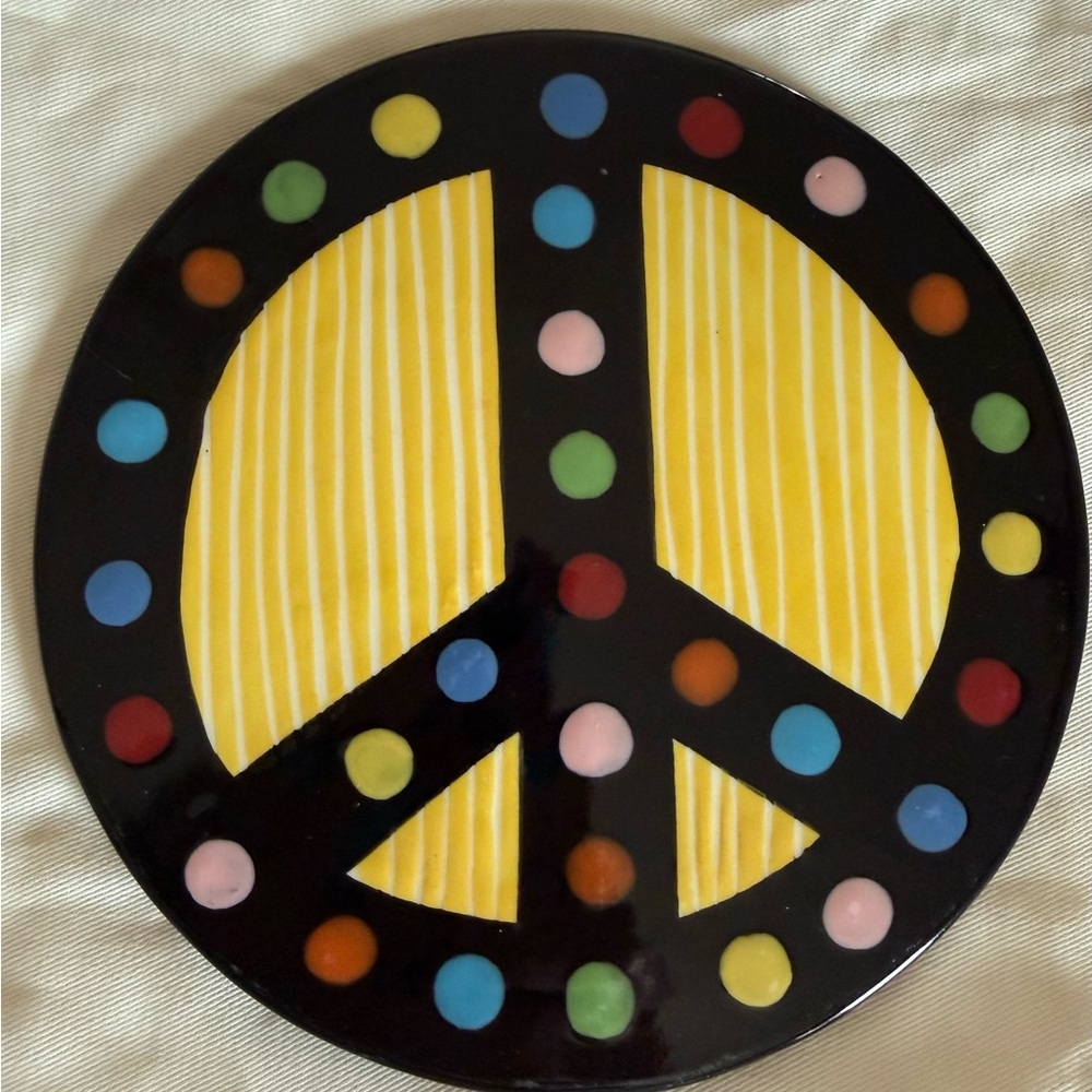 Coton Colors Peace Sign Large Attachment with Multicolored Design